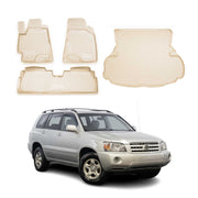 2001-2007 Toyota Highlander Floor Mats & Cargo Liner Full Set All Weather Beige