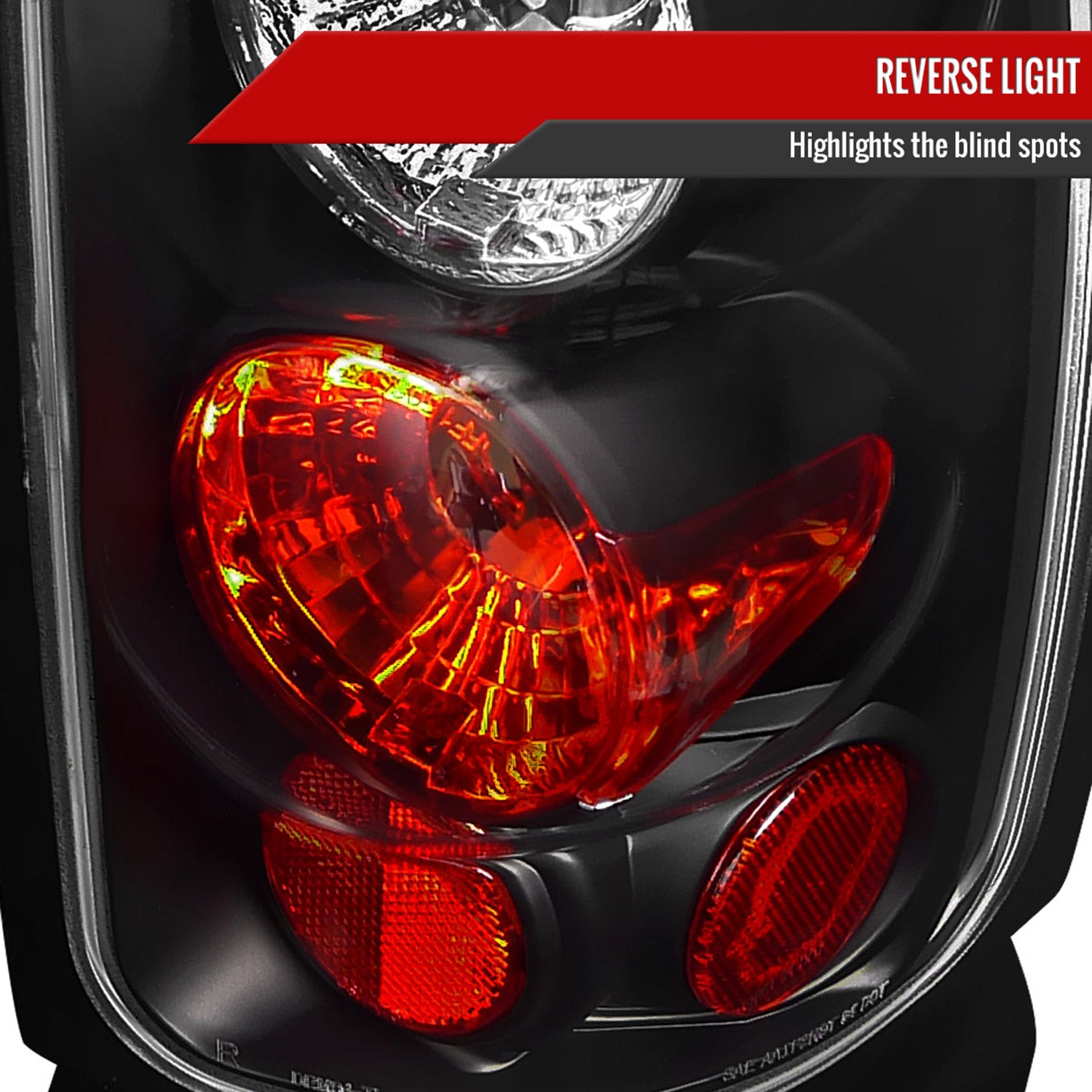 1994-2002 Dodge RAM Tail Lights Matte Black Housing/Clear Lens
