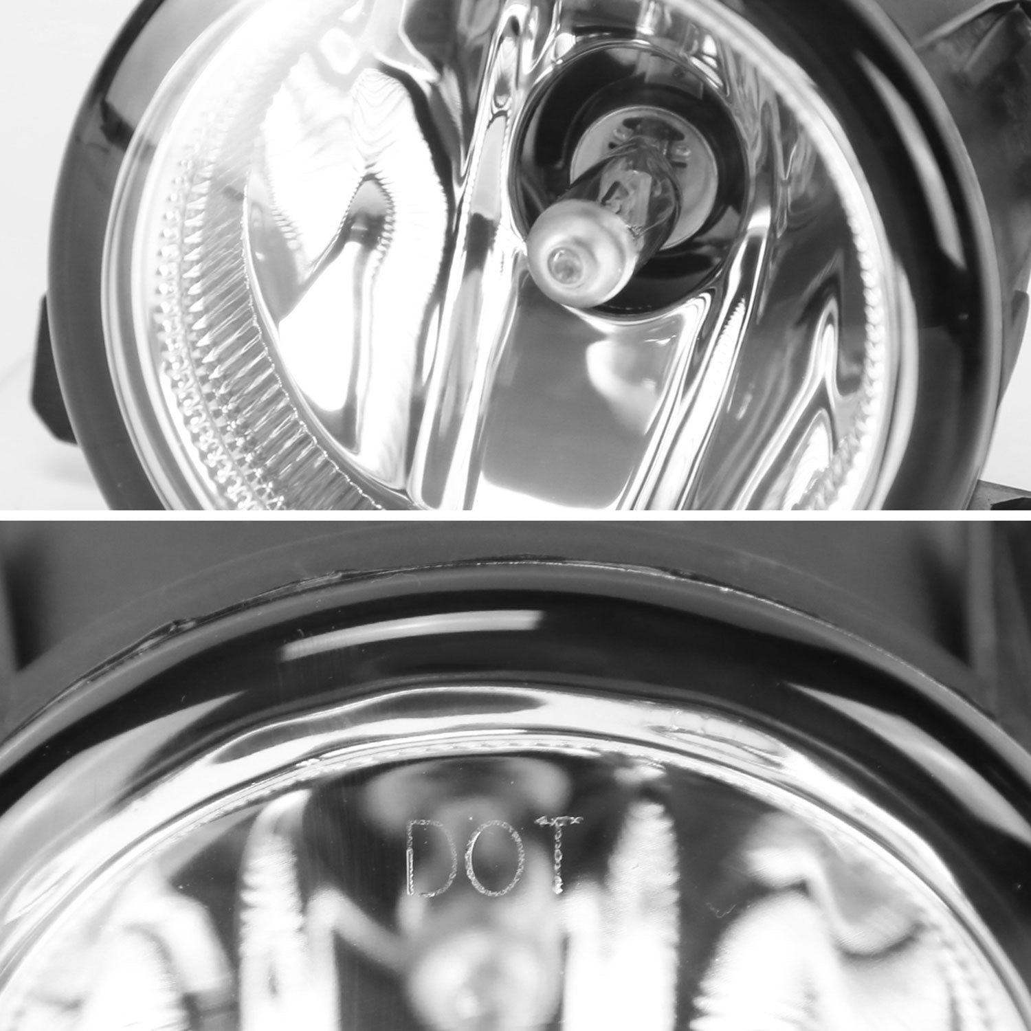 2015-2017 Honda Fit 12V/55W H11 Fog Lights w/ LED Light Strip Chrome/Clear