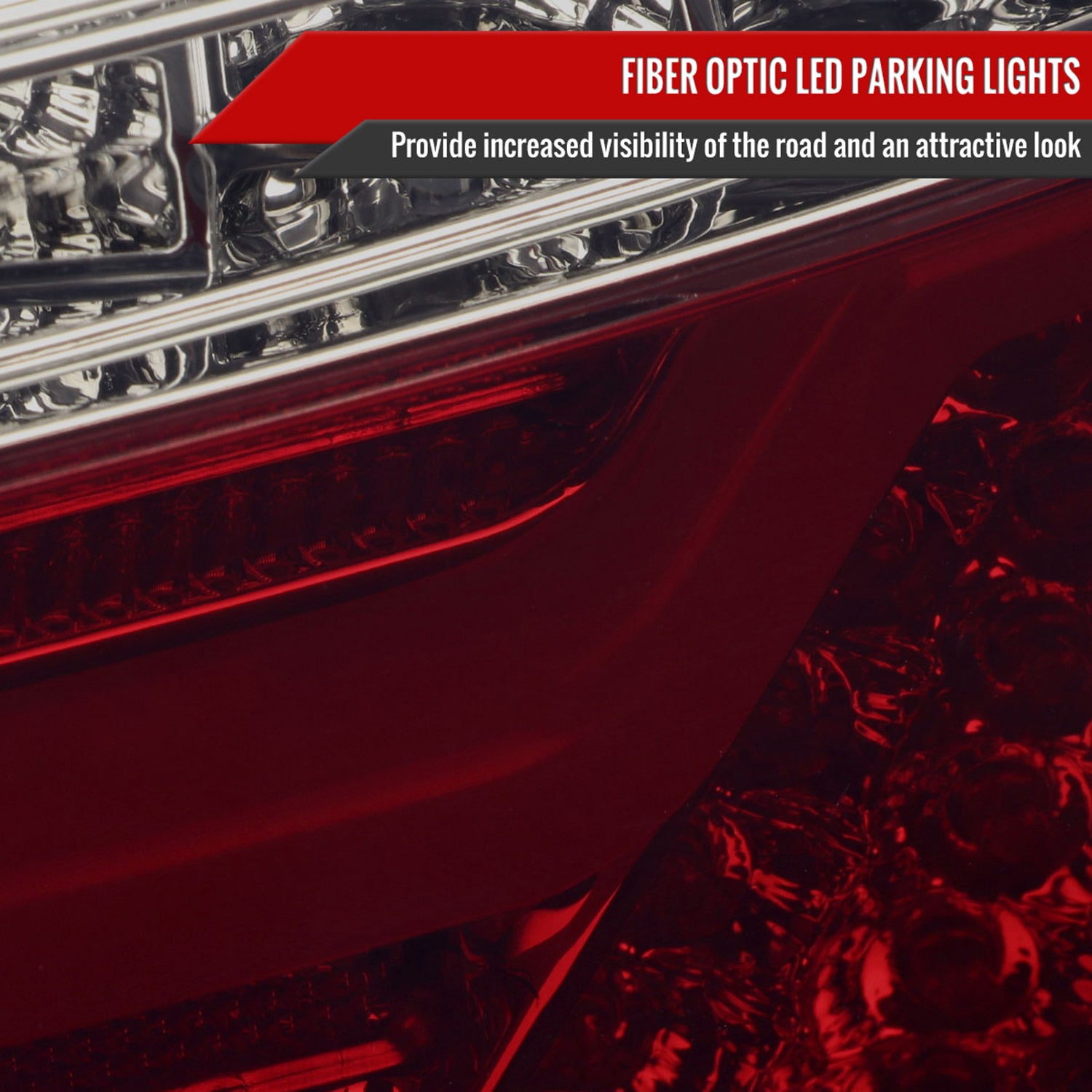 2009-2011 BMW E90 3-Series 4Dr Sedan Red LED Tail Light Chrome/Red Smoke Lens