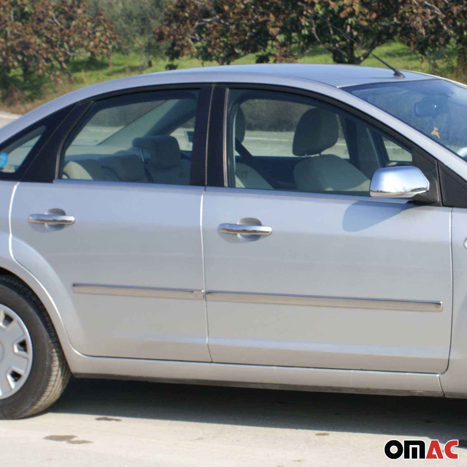 2000-2004 Ford Focus Window Molding Trim Streamer Stainless Steel Silver 4x