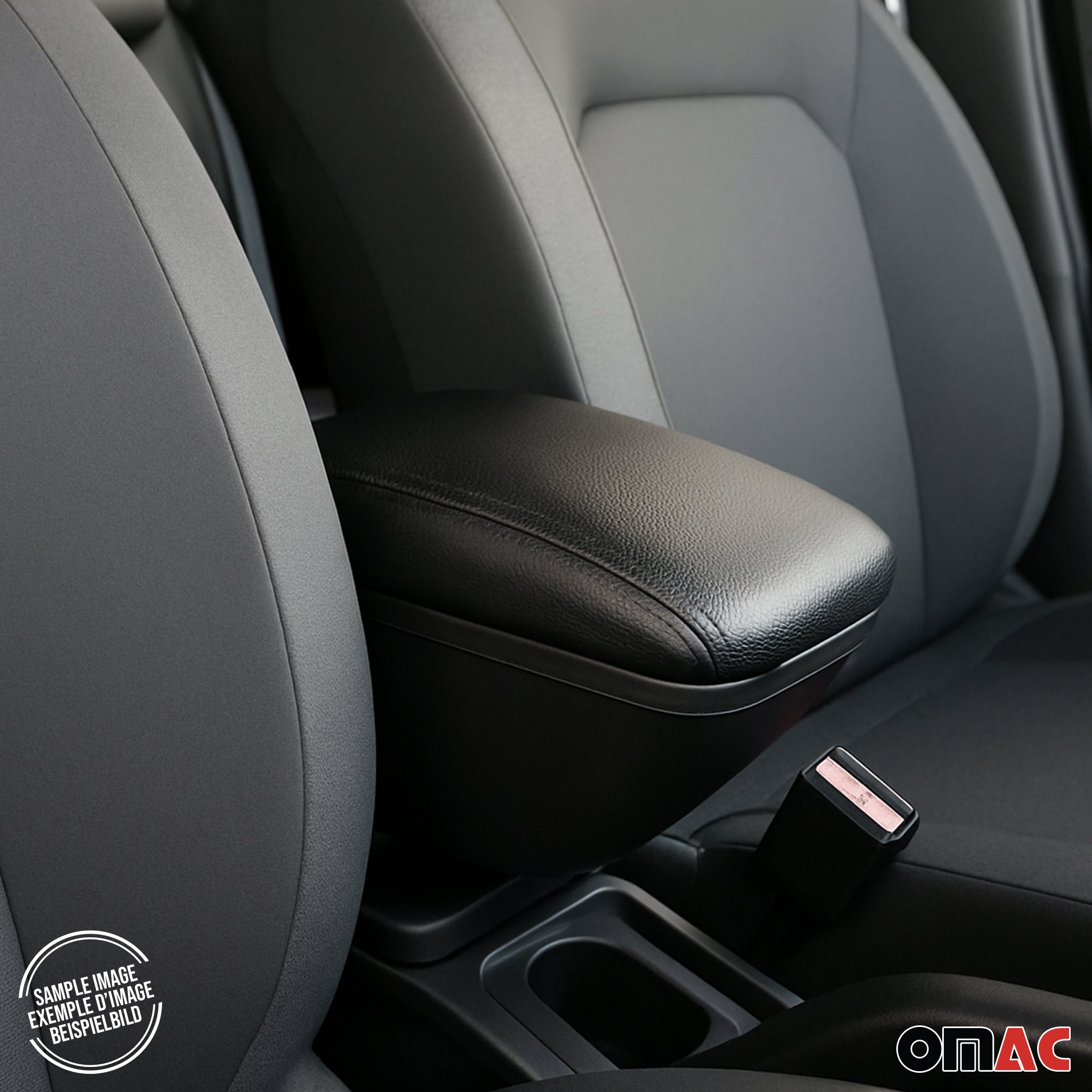 2010-2013 Ford Transit Connect Black Center Console Armrest Plastic Leather