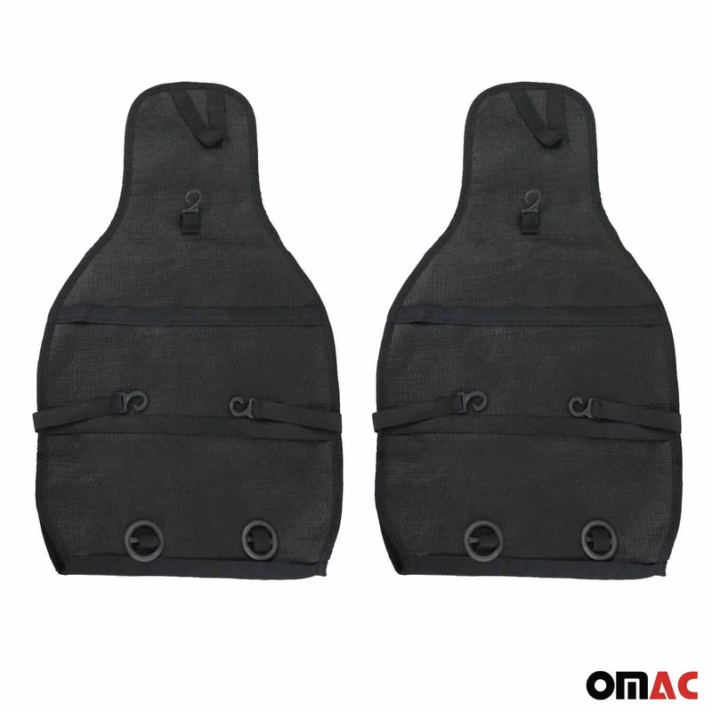 Chevrolet Antiperspirant Front Seat Cover Pads Black Grey 2 Pcs