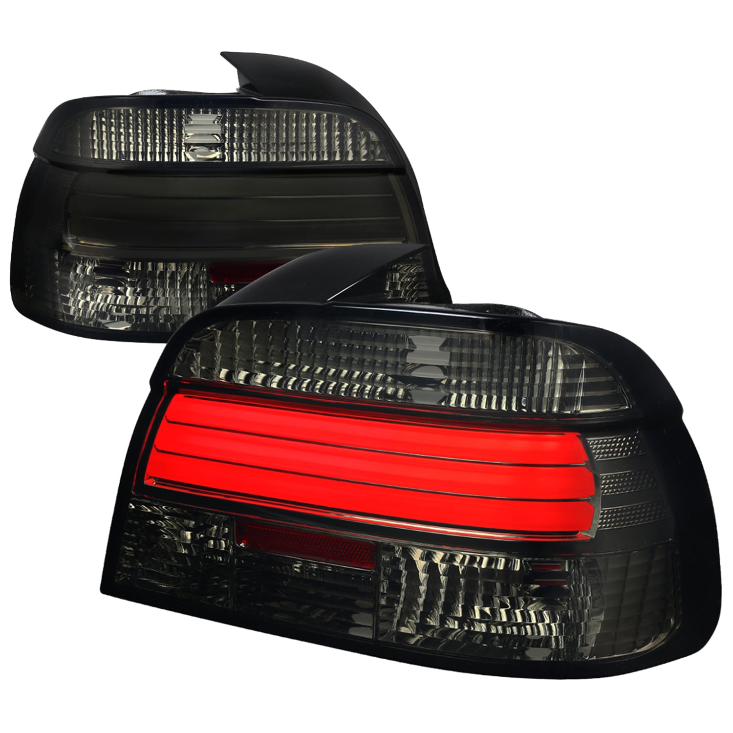 1997-2000 BMW E39 5 Series Sedan LED Tail Lights Chrome Housing/Smoke Lens