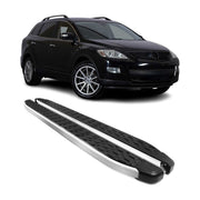 2007-2015 Mazda CX-9 Running Boards Side Steps Silver & Black