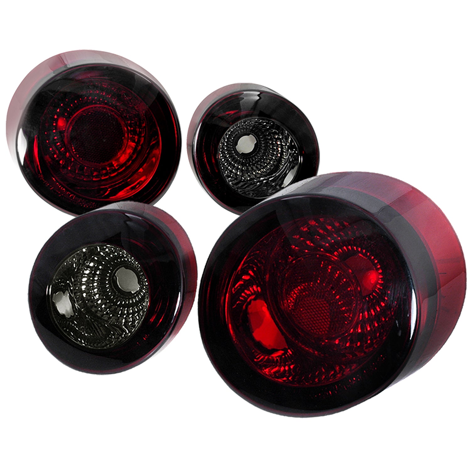 2005-2010 Chevy Cobalt Tail Lights & Trunk Reverse Lights Chrome/Red Smoke