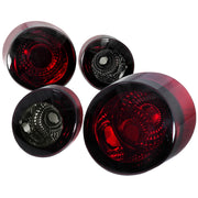 2005-2010 Chevy Cobalt Tail Lights & Trunk Reverse Lights Chrome/Red Smoke