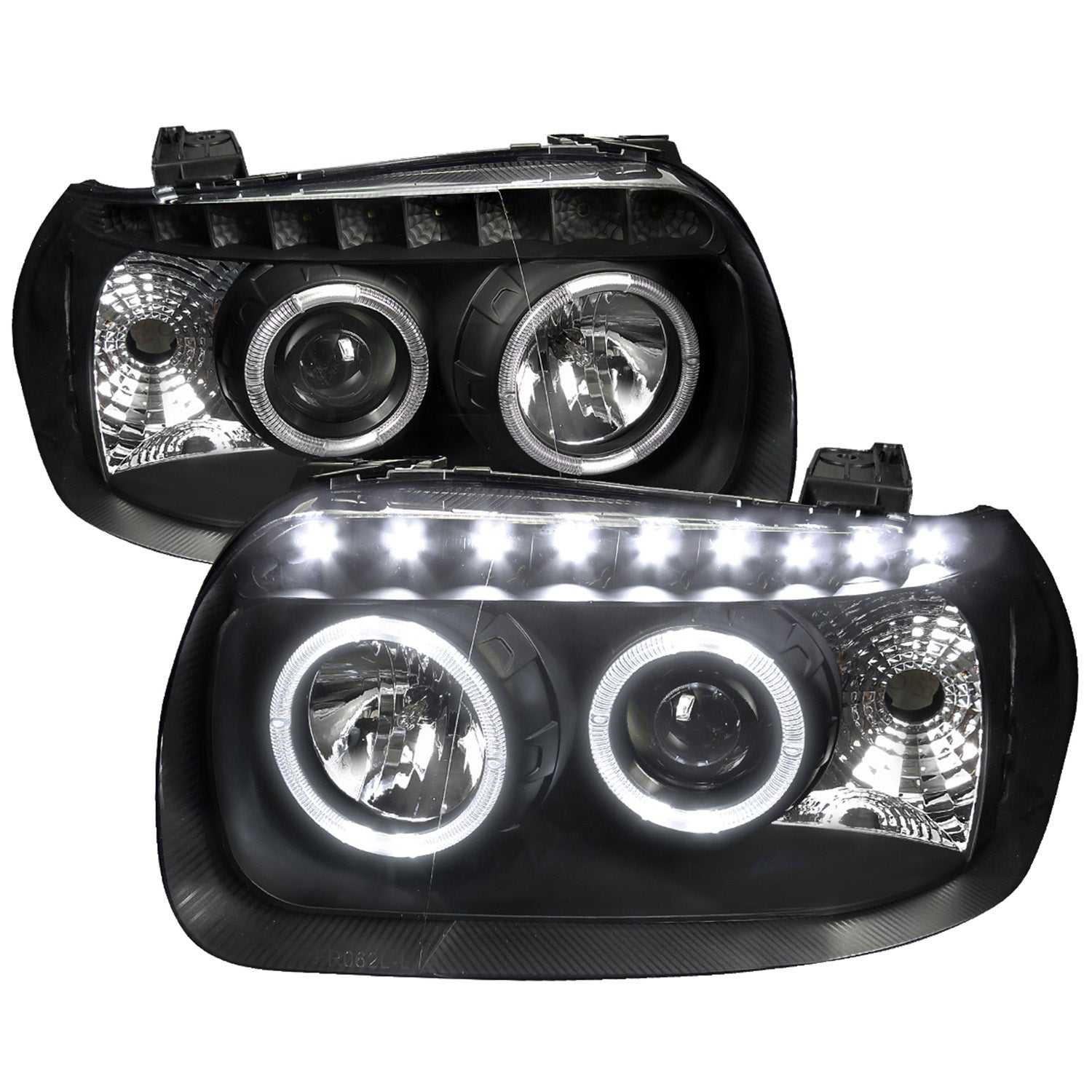 2005-2007 Ford Escape Dual Halo Projector Headlights SMD LED Light Strip Black
