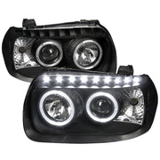 2005-2007 Ford Escape Dual Halo Projector Headlights SMD LED Light Strip Black