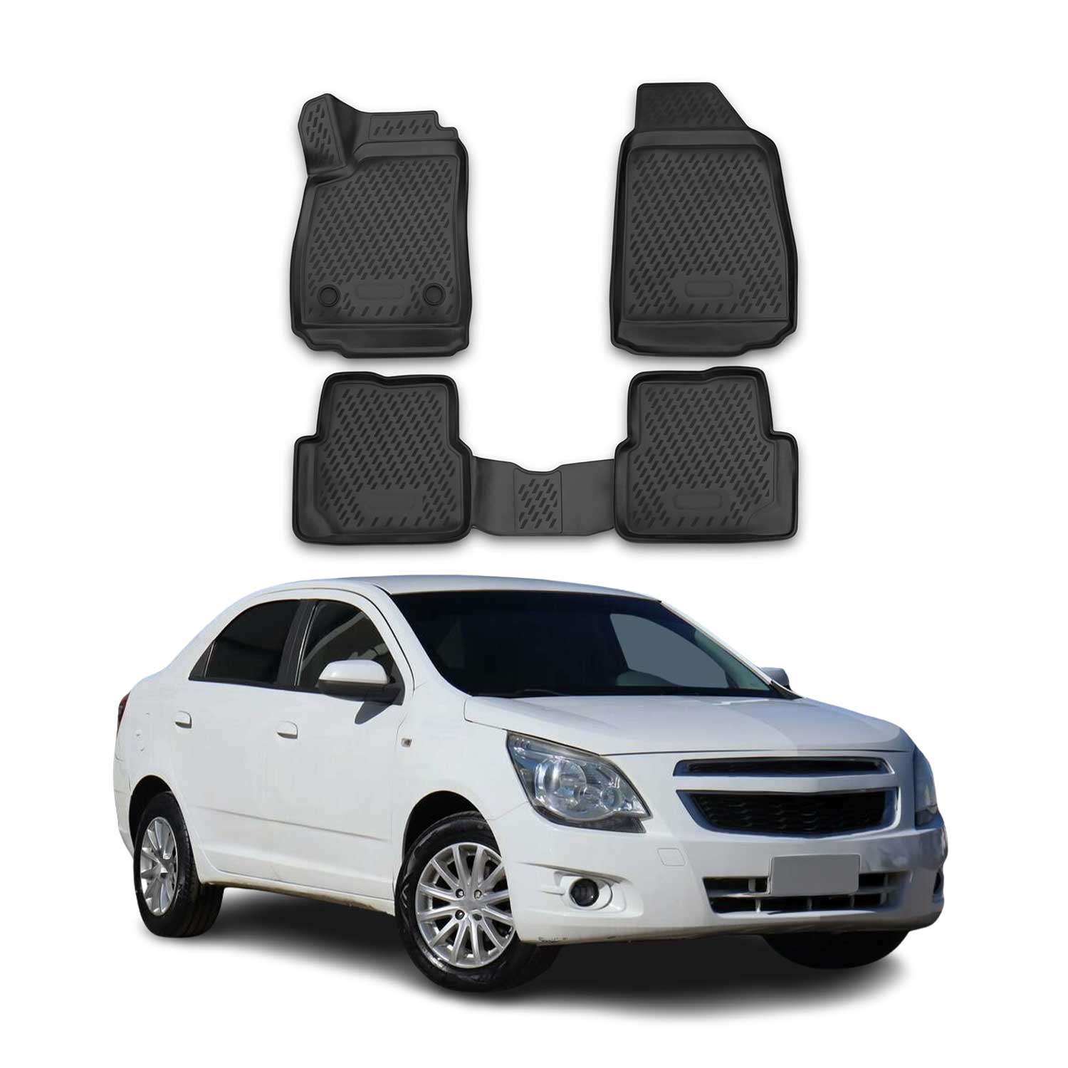 2005-2010 Chevrolet Cobalt Floor Mats Liners Full Set All Weather Black