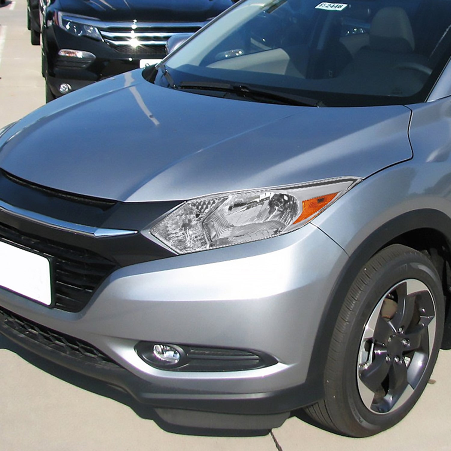 2016-2018 Honda HR-V Crystal Headlights w/ Amber Reflectors Chrome/Clear Lens