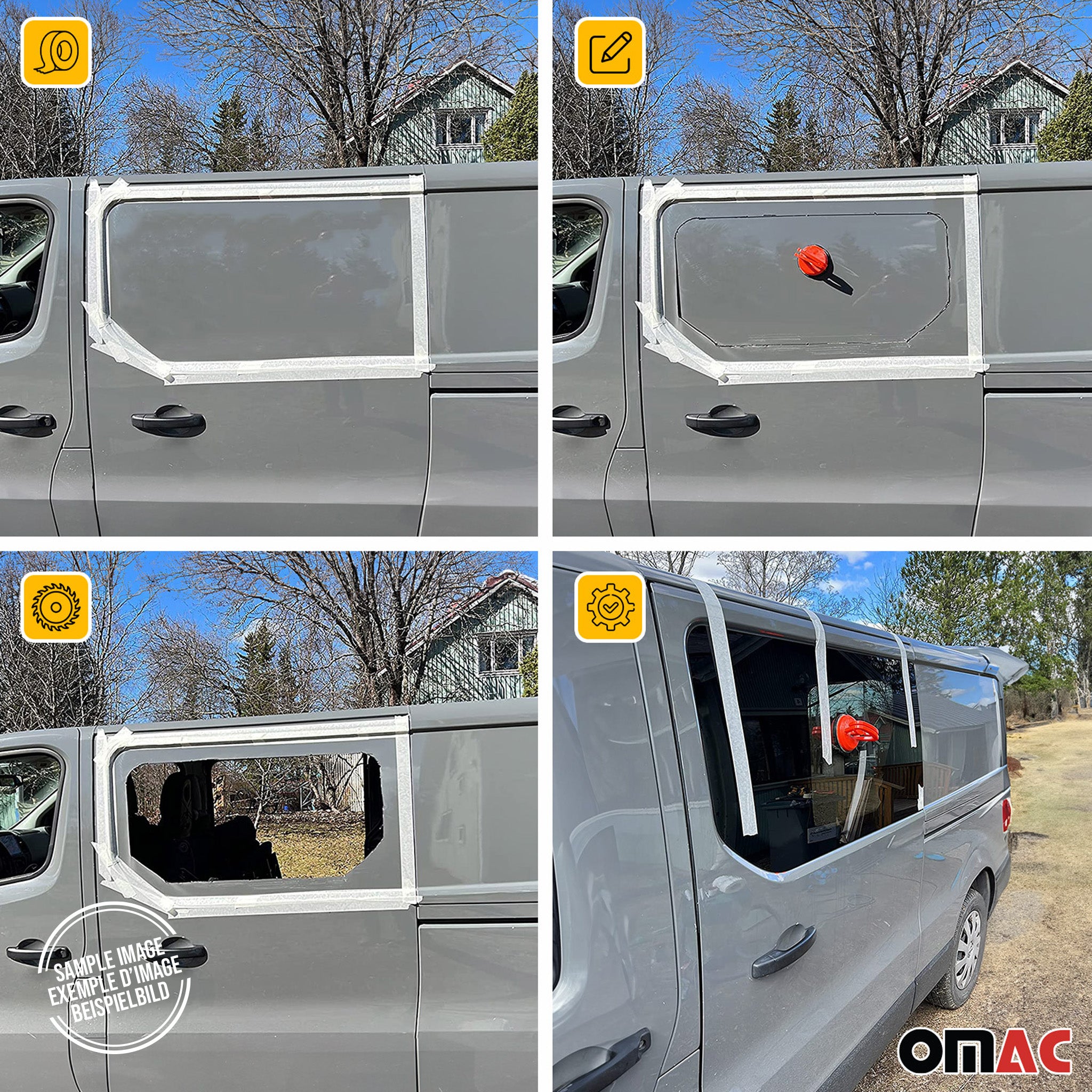 2010-2013 Ford Transit Connect Window Glass Rear Left Side L1 L2 Black