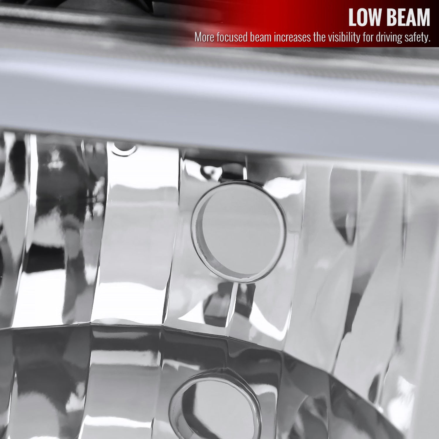 1999-2002 Chevy Silverado 1500 2500 /Tahoe Suburban LED Headlights Chrome