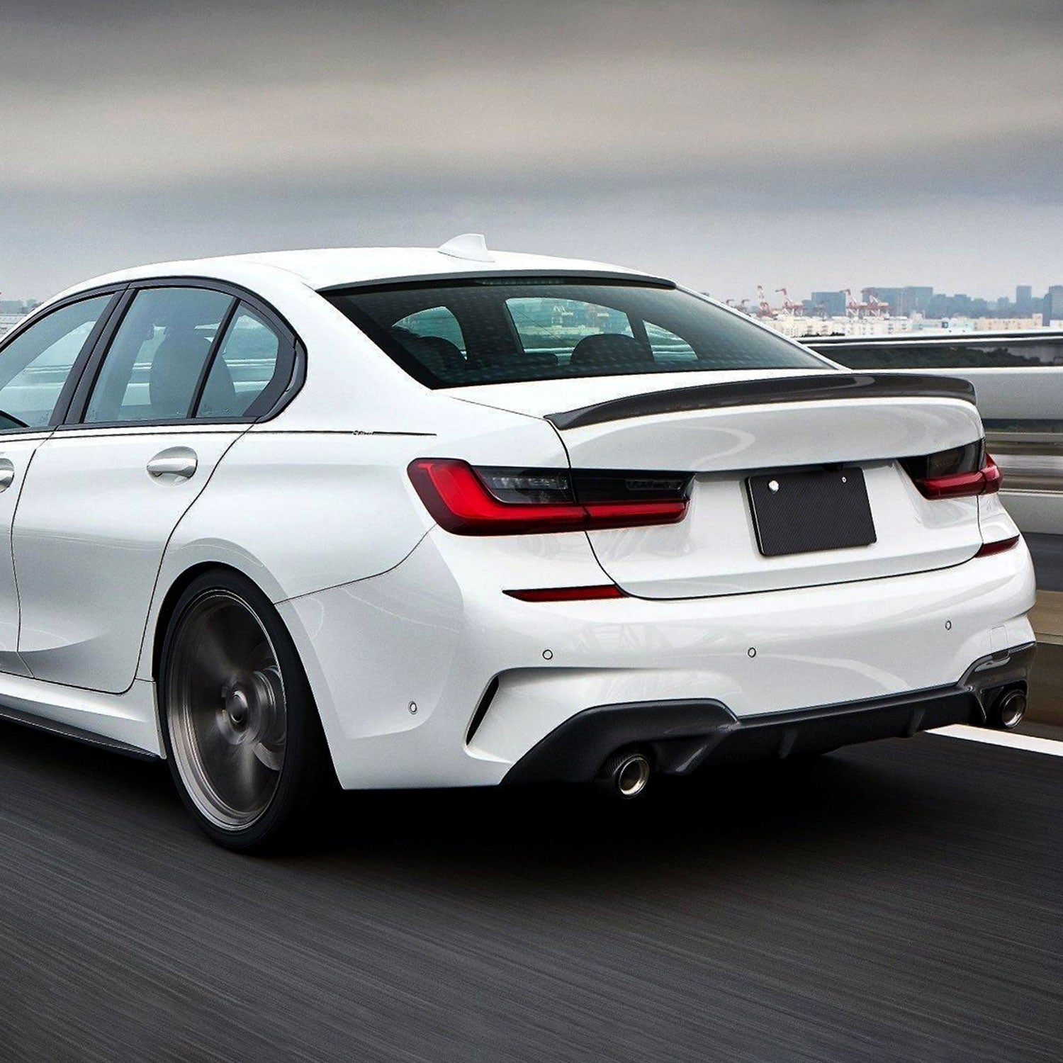 2019-2023 BMW 3 Series G20 Glossy Black ABS Rear Trunk Spoiler