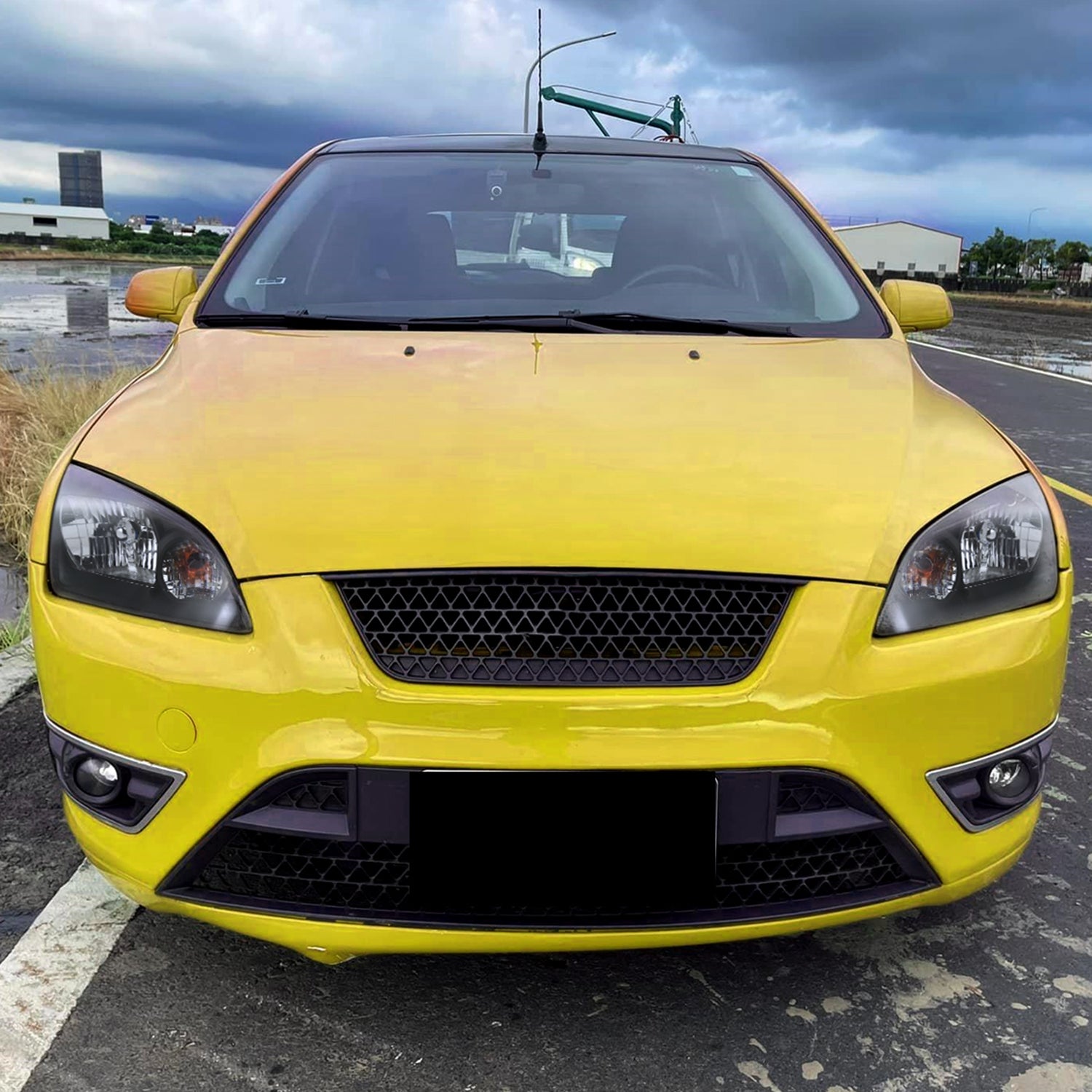 2005-2007 Ford Focus Factory Style Headlights Matte Black Housing/Clear Lens