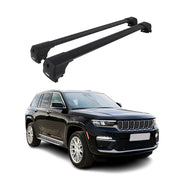 Roof Racks Cross Bars Carrier for Jeep Grand Cherokee 2021-2026 Alu Black 2x