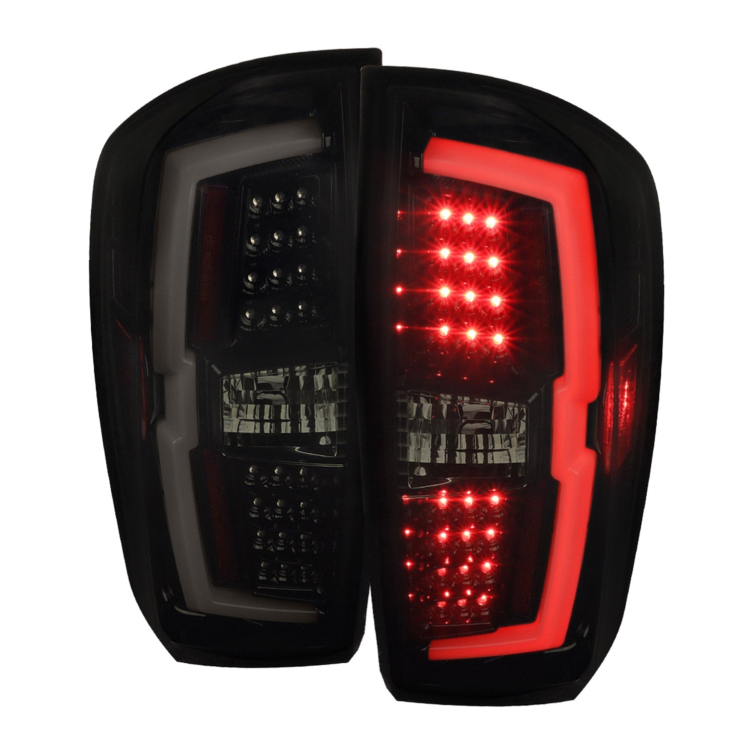 2016-2022 Toyota Tacoma LED Bar Tail Lights Glossy Black Housing/Smoke Lens