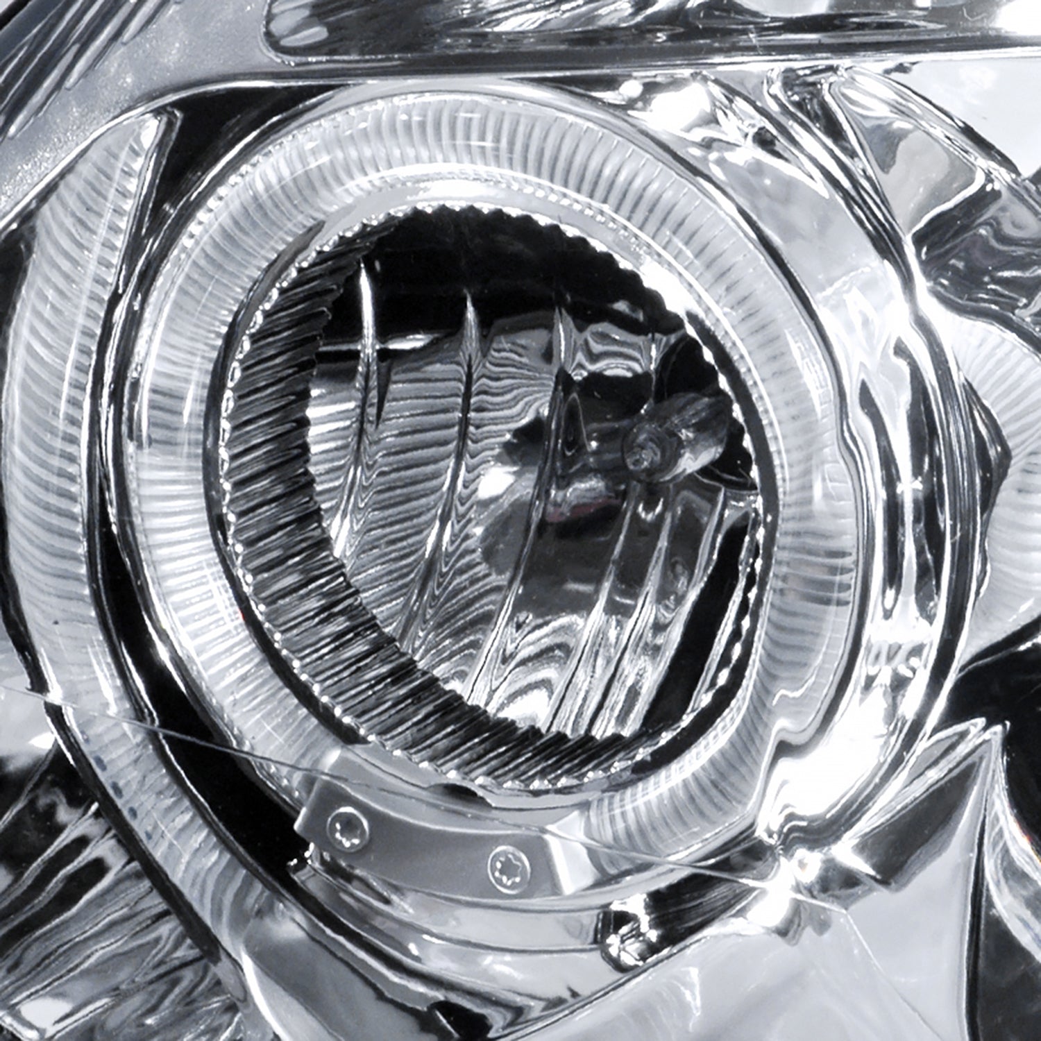 2003-2005 Dodge Neon Dual Halo Projector Headlights Chrome/Clear Lens