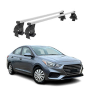 2018-2022 Hyundai Accent Sedan Roof Rack Cross Bars Silver