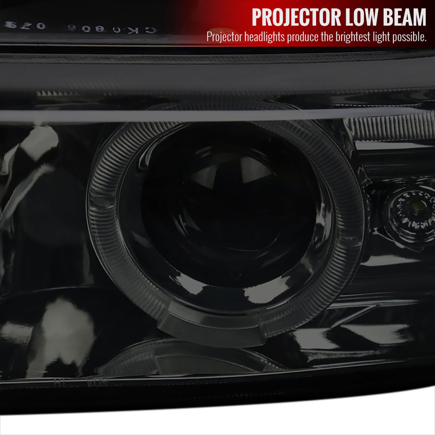 1999-2002 Chevy Silverado/ 00-2006 Tahoe Suburban Dual Halo Headlights Smoke