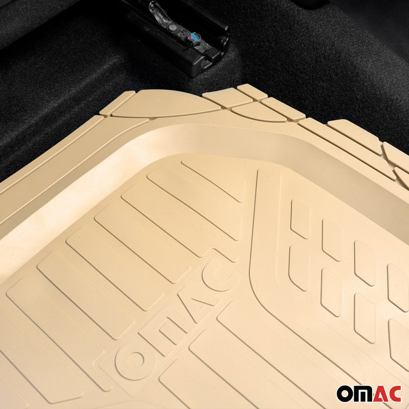 Kia Forte Heavy Duty Trim to fit Floor Mats Liner Tan All Weather 4Pcs