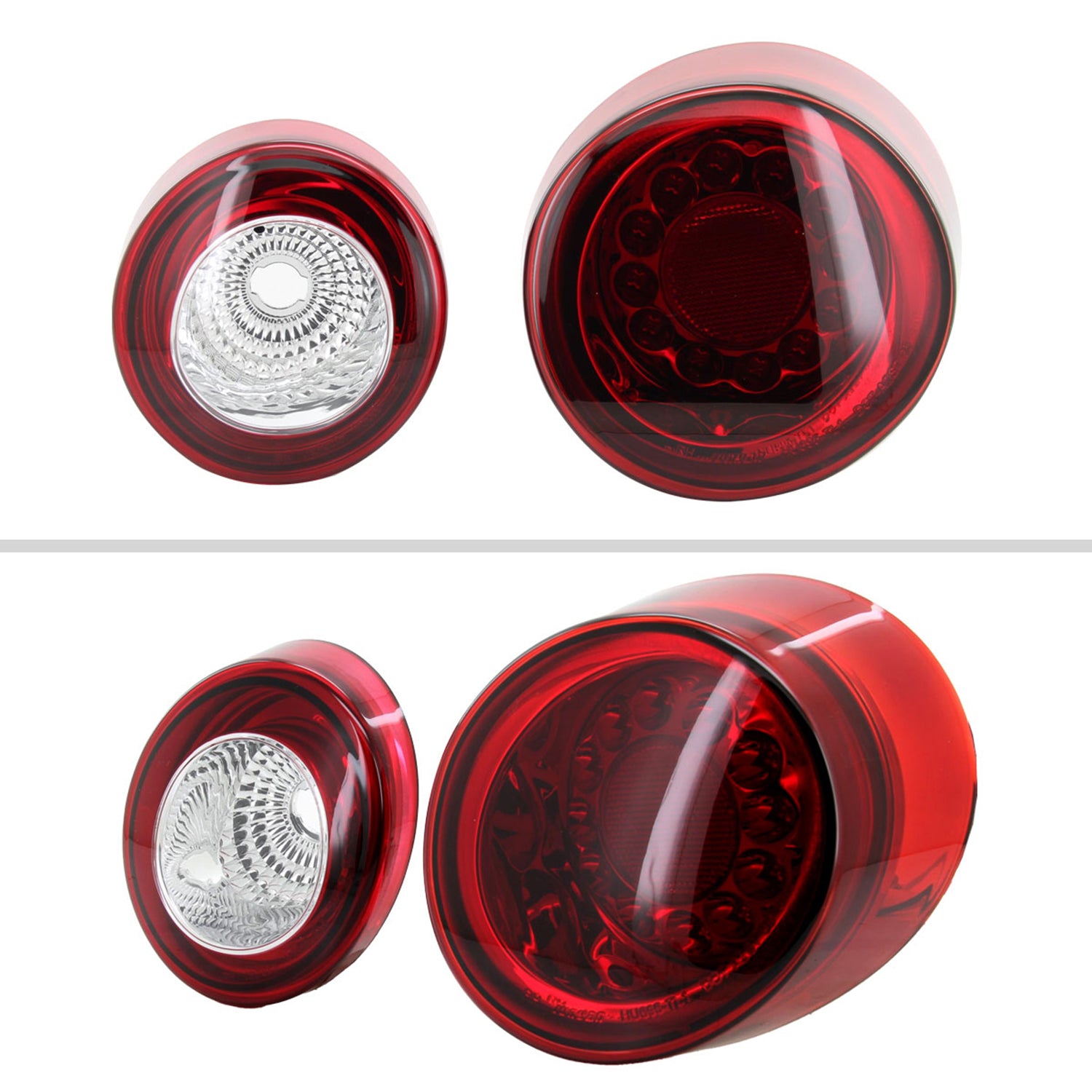 2005-2010 Chevy Cobalt Coupe LED Tail Lights & Trunk Reverse Lights Chrome/Red