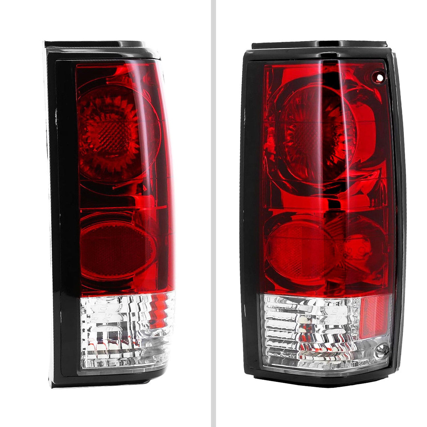 1982-1994 Chevy S10/Blazer GMC S15/Sonoma Tail Lights Chrome/Red Clear Lens