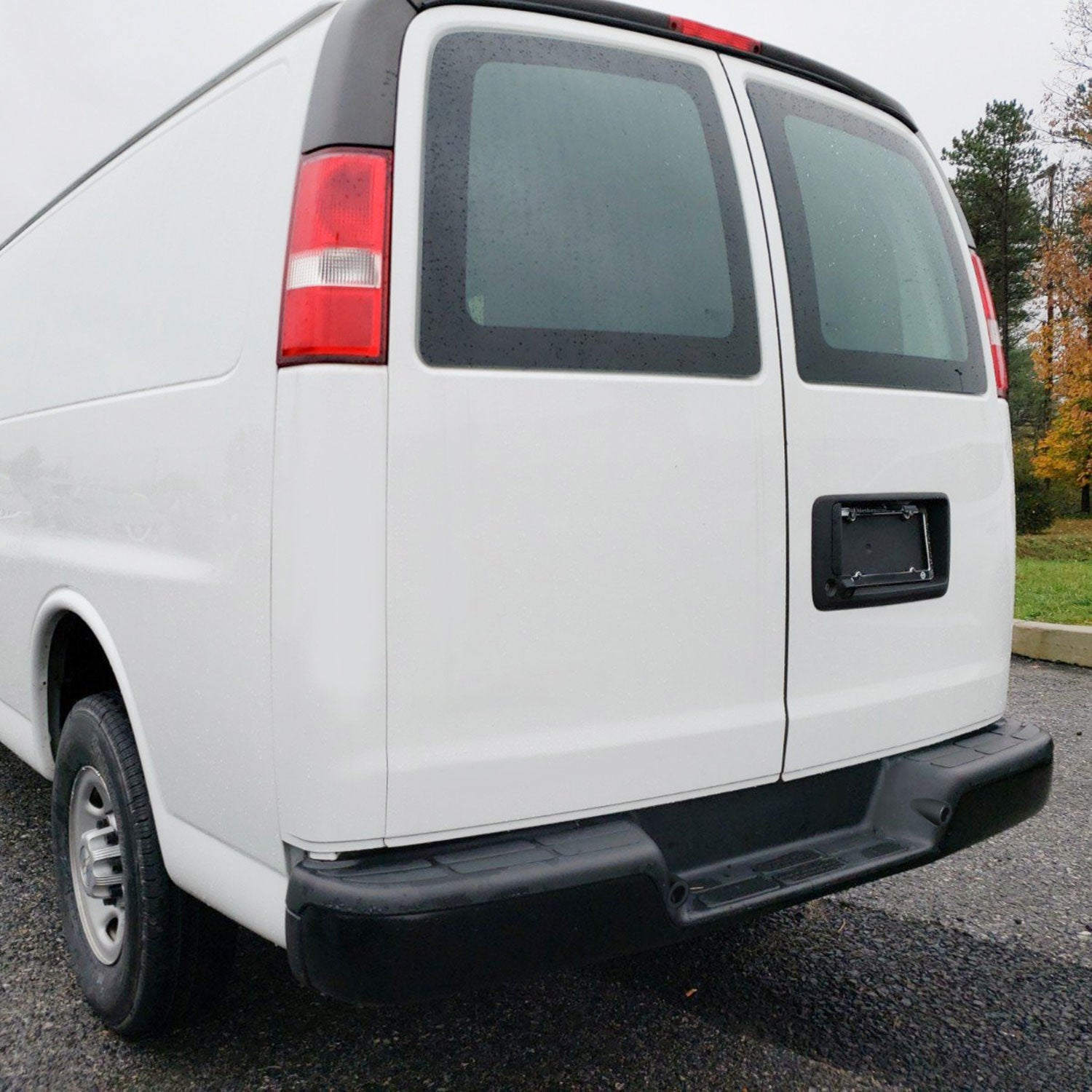 2013-2017 Chevy Express/GMC Savana Steel Rear Step Bumper Parking Sensor Hole