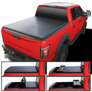 2015-2023 Ford F-150 SuperCrew Cab 5'6" Short Bed Soft Quad-Fold Tonneau Cover