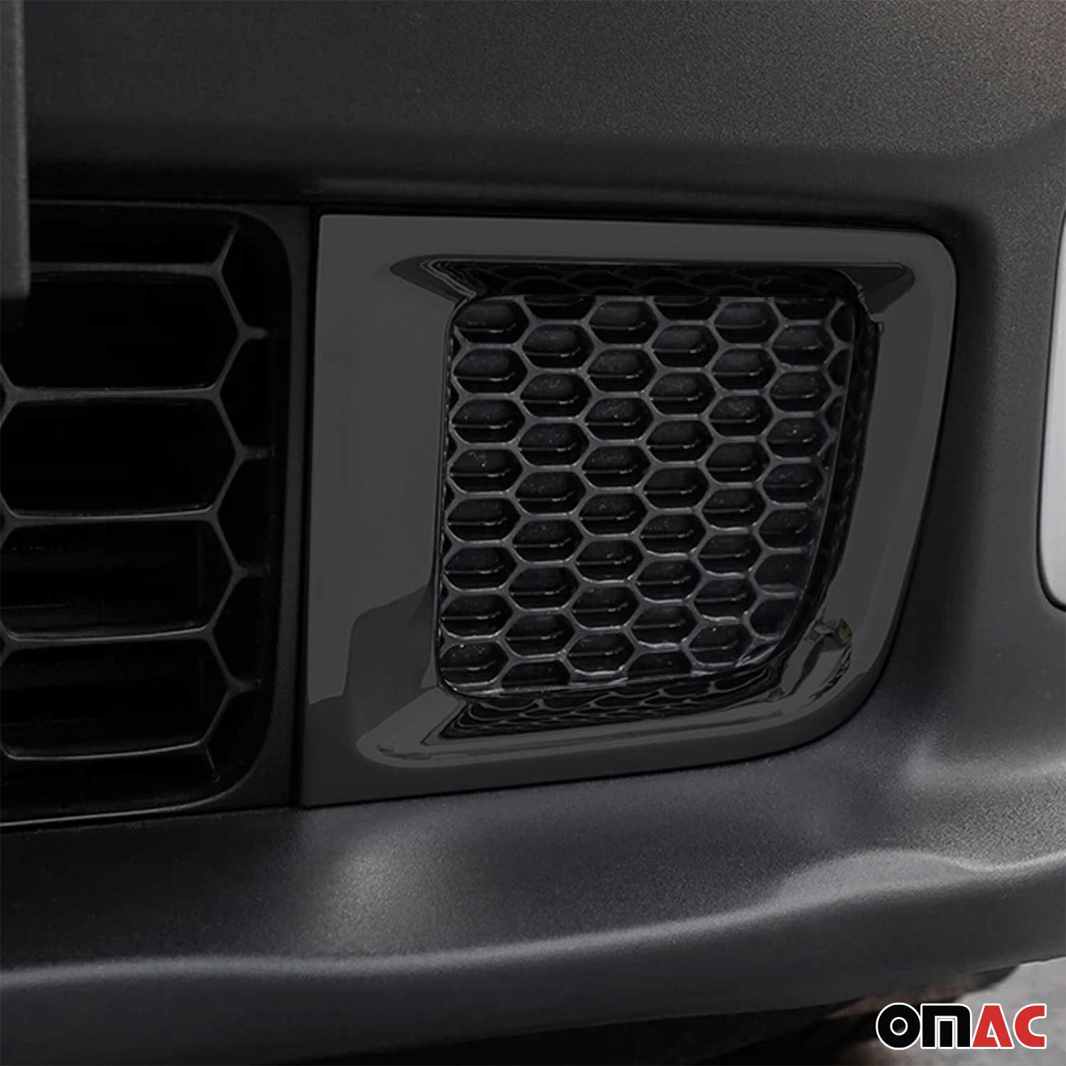 2015-2018 Jeep Renegade Front Bumper Trim Molding Dark 2 Pcs