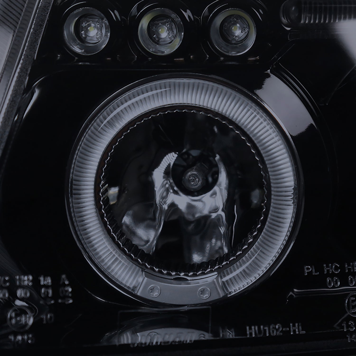 1997-2000 VW Passat Dual Halo Projector Headlights Glossy Black/Smoke Lens