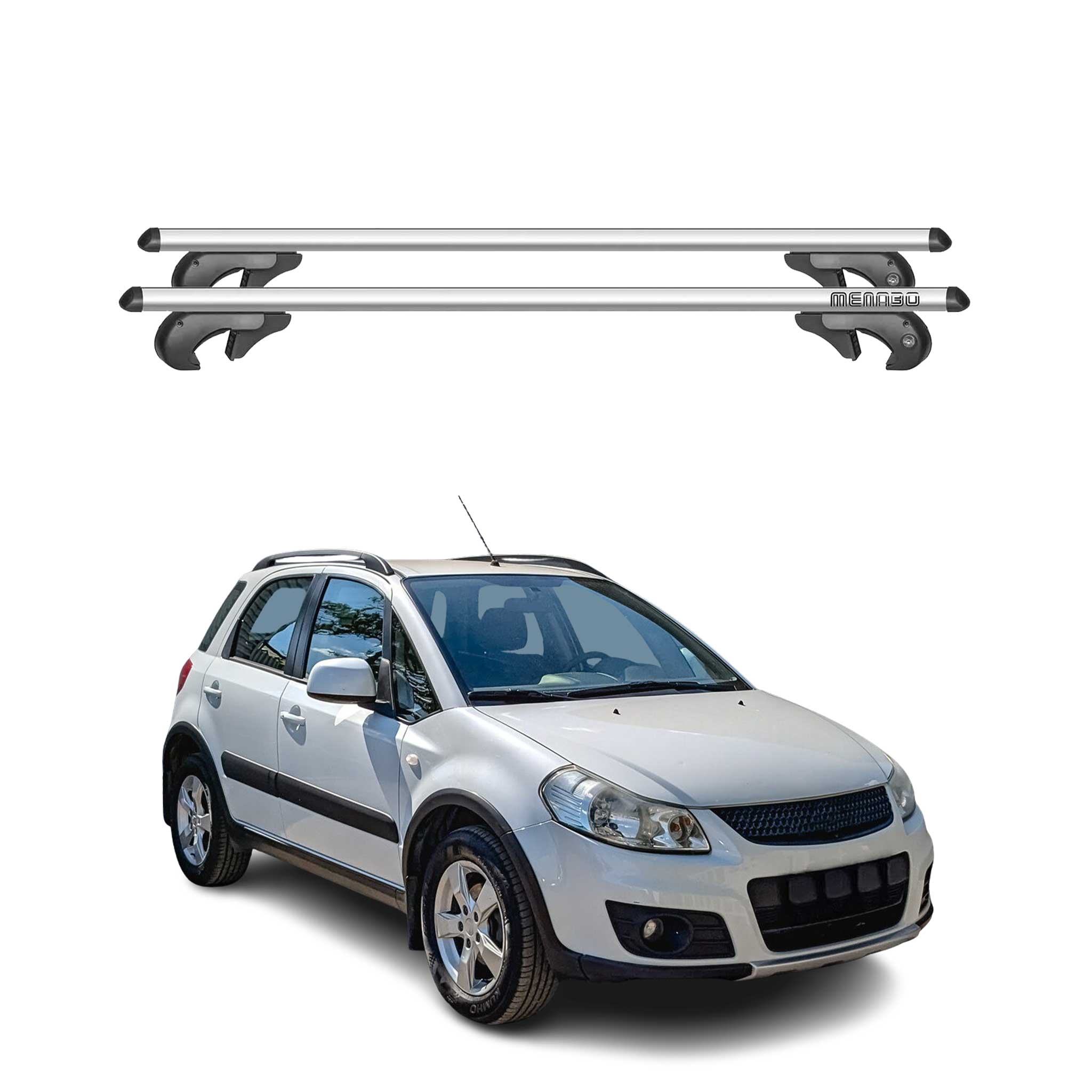 2006-2009 Suzuki SX4 S-Cross Roof Rack Cross Bars Silver