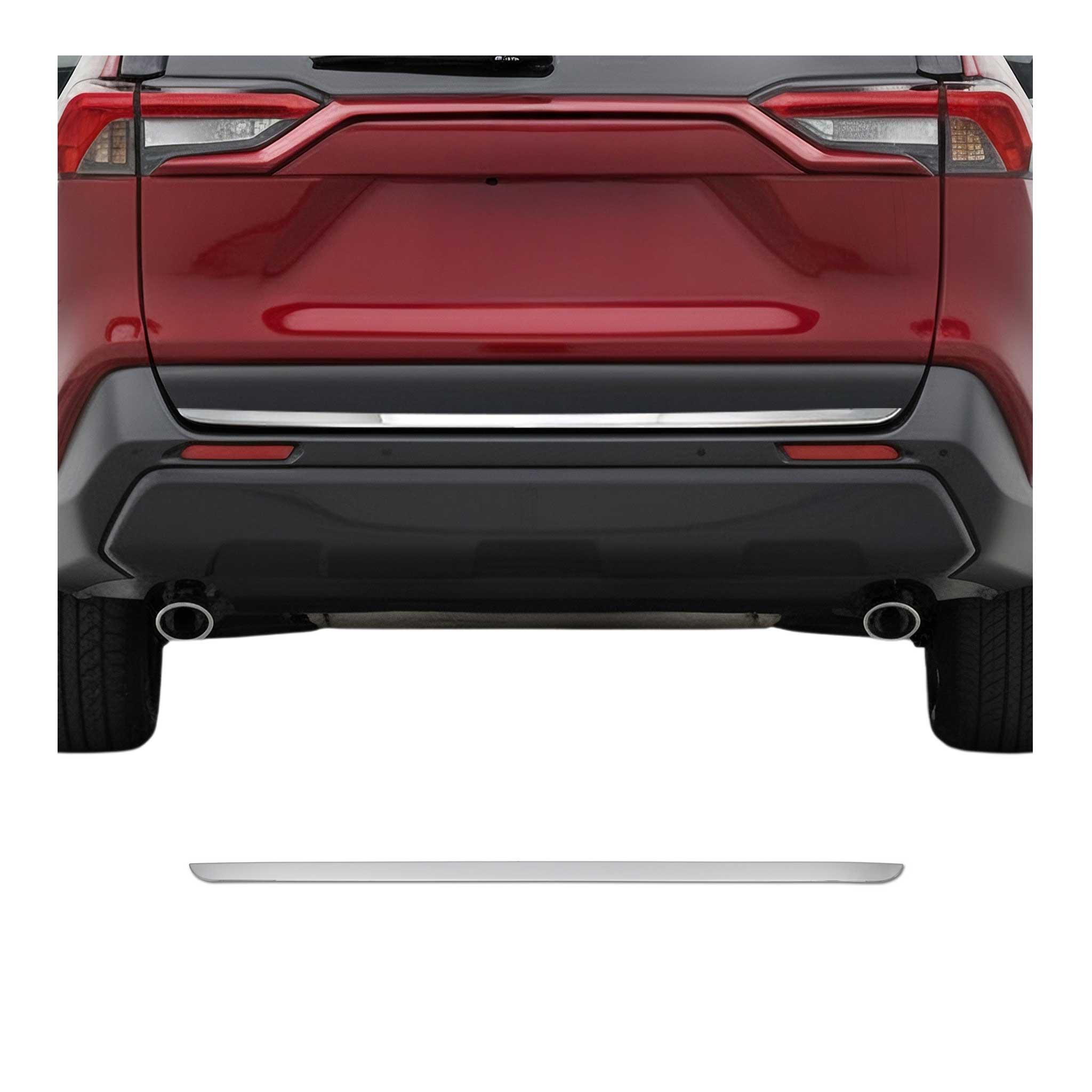 2019-2025 Toyota RAV4 Rear Trunk Lid Molding Trim Stainless Steel Silver 1Pc