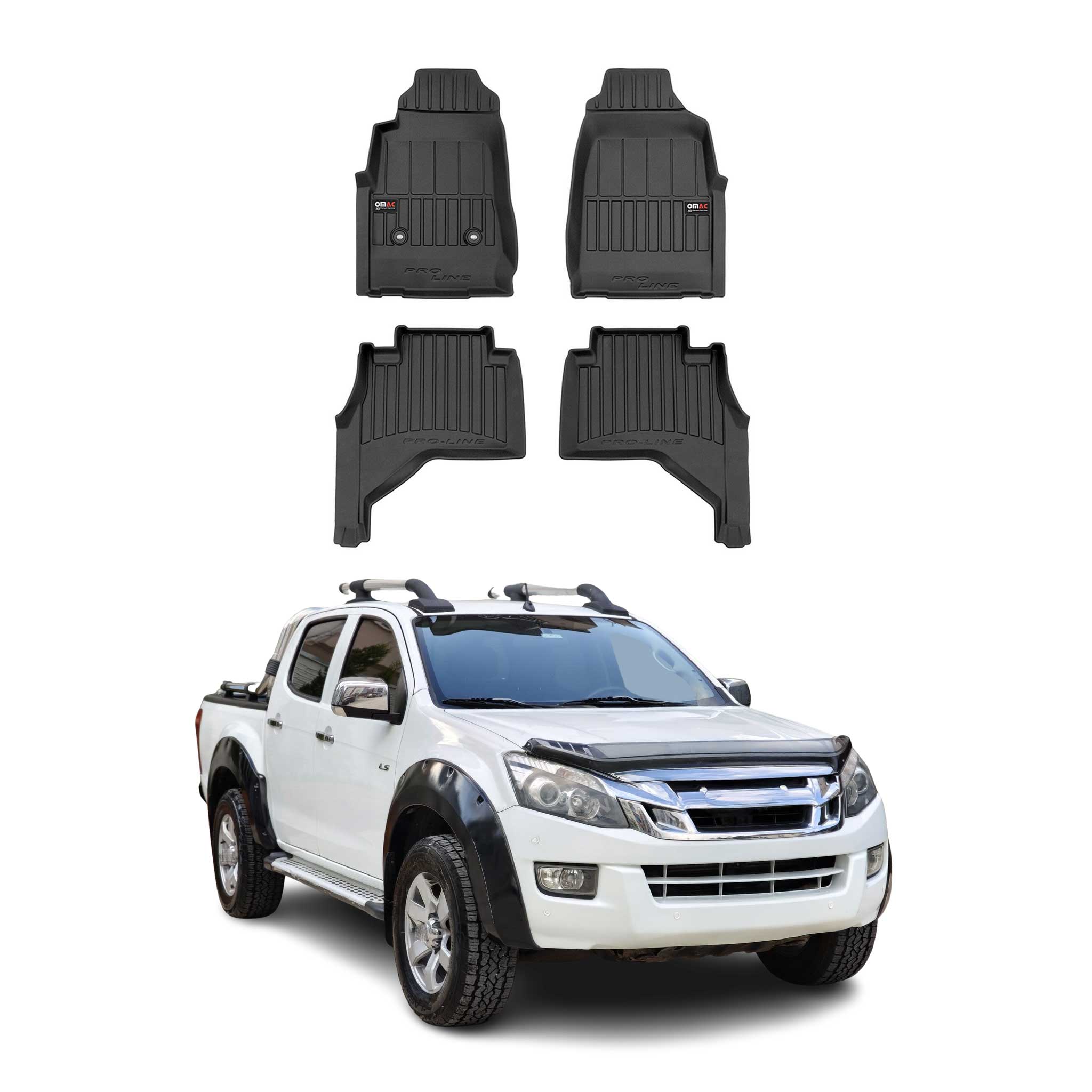 2012-2019 Isuzu D-Max Premium Floor Mats Liners Full Set All Weather Heavy Duty