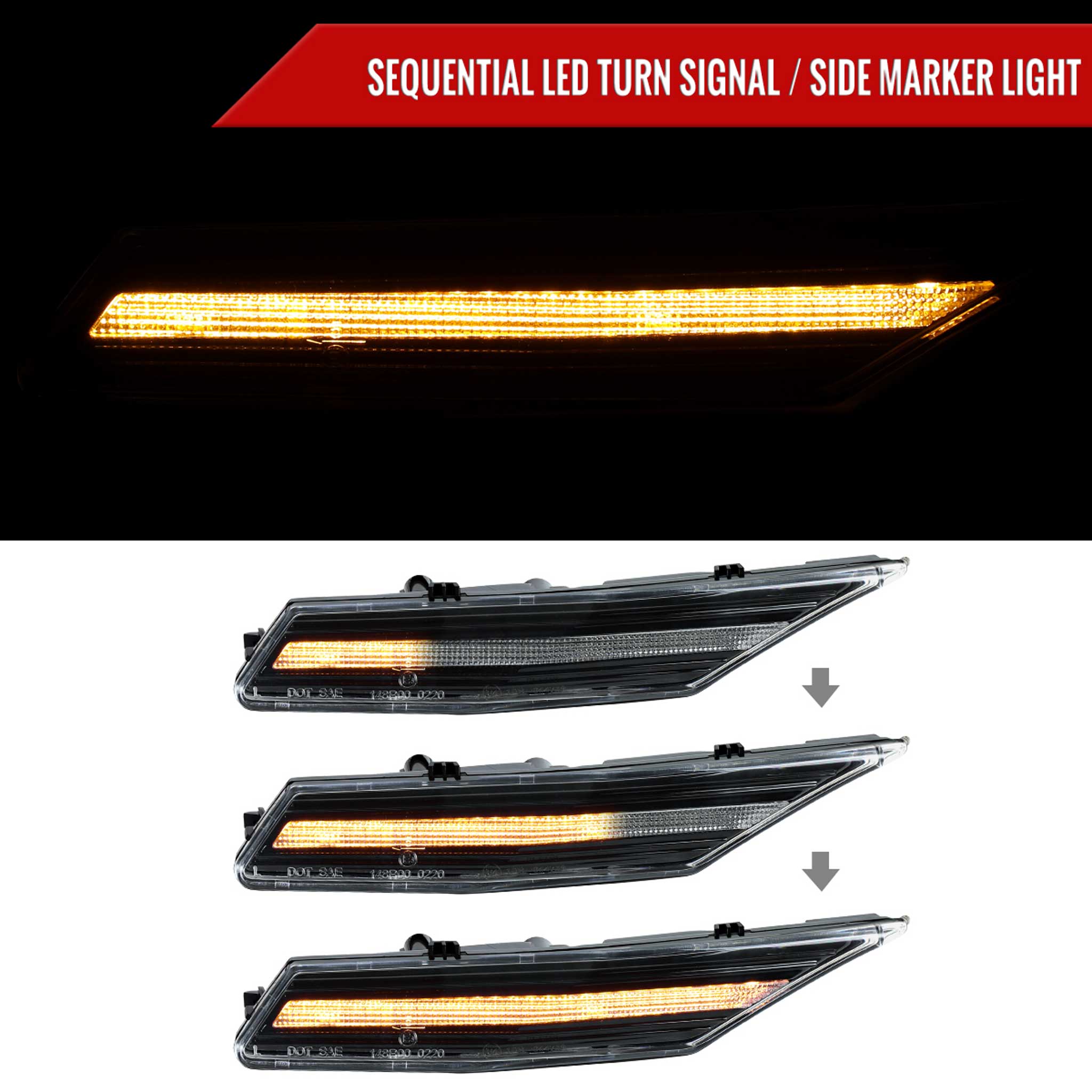For Porsche Taycan 4S 2019-2025 LED Turn Signal Light With Seqeuntial