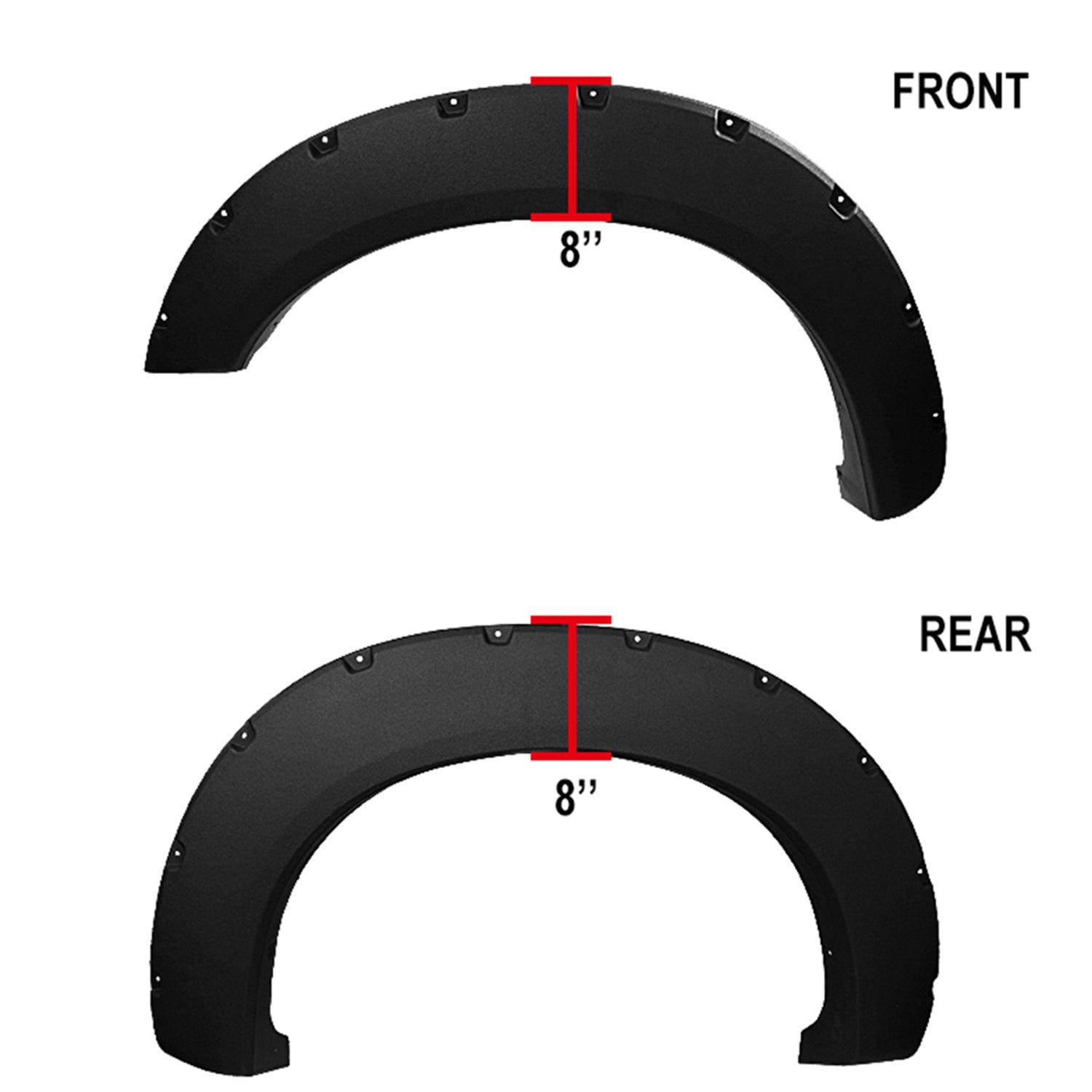 2011-2016 Ford F-250/F-350 SuperDuty Textured Rivet Style Fender Flares