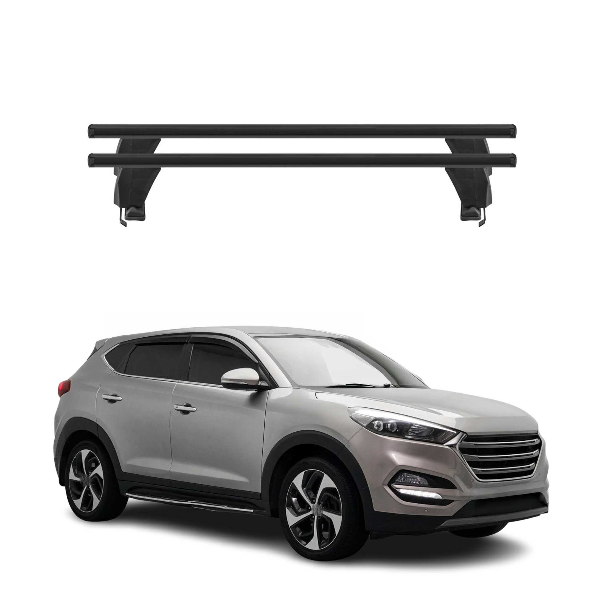 2016-2021 Hyundai Tucson Roof Rack Cross Bars Black