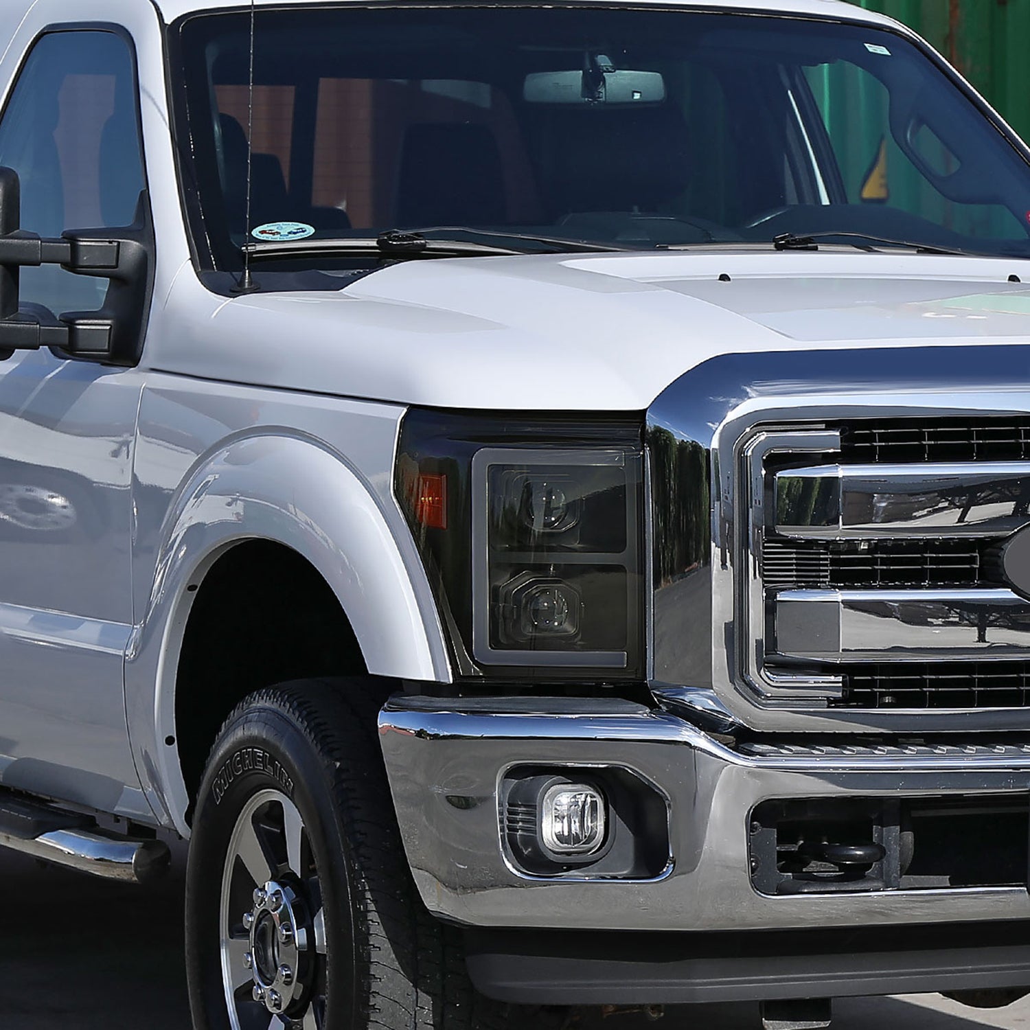 2011-2016 Ford F-250 F-350 F-450 F-550 LED CBar Projector Headlights Smoke