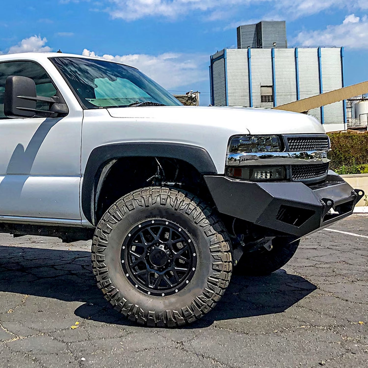 1999-2002 Chevy Silverado/ 2000-2006 Tahoe Suburgan Bumper Lights Chrome/Smoke