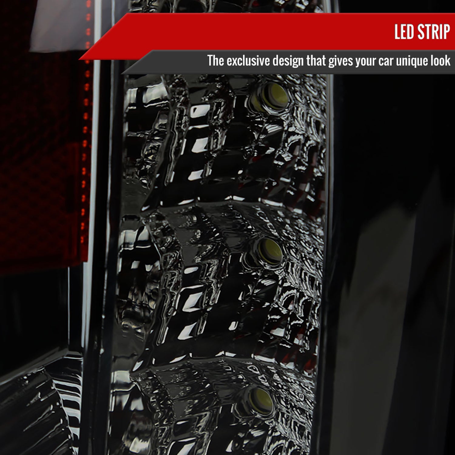 2002-2009 Chevy Trailblazer Projector Headlights LED Light Strip Chrome/Smoke