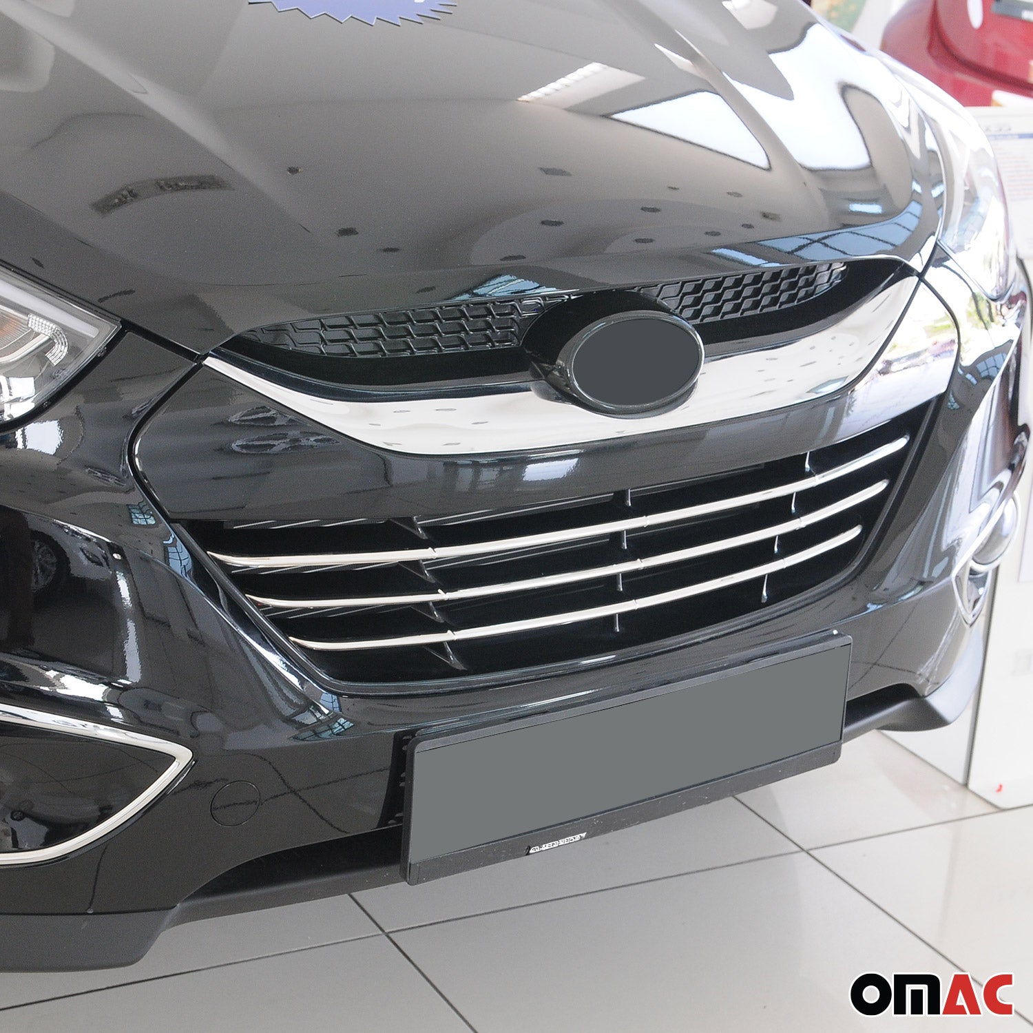 2010-2015 Hyundai Tucson Front Bumper Grill Trim Molding Stainless Steel Silver 3 Pcs