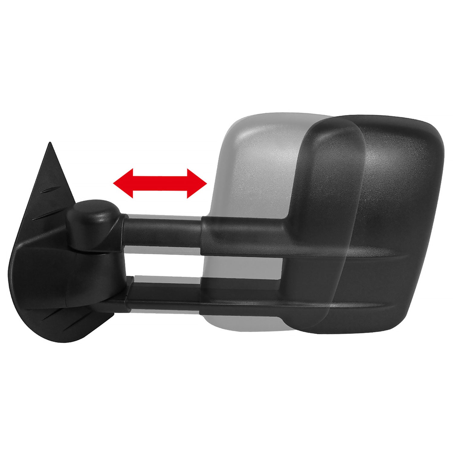 2007-2014 Chevy Silverado/Avalanche/Sierra/Yukon Manual Black Towing Mirrors