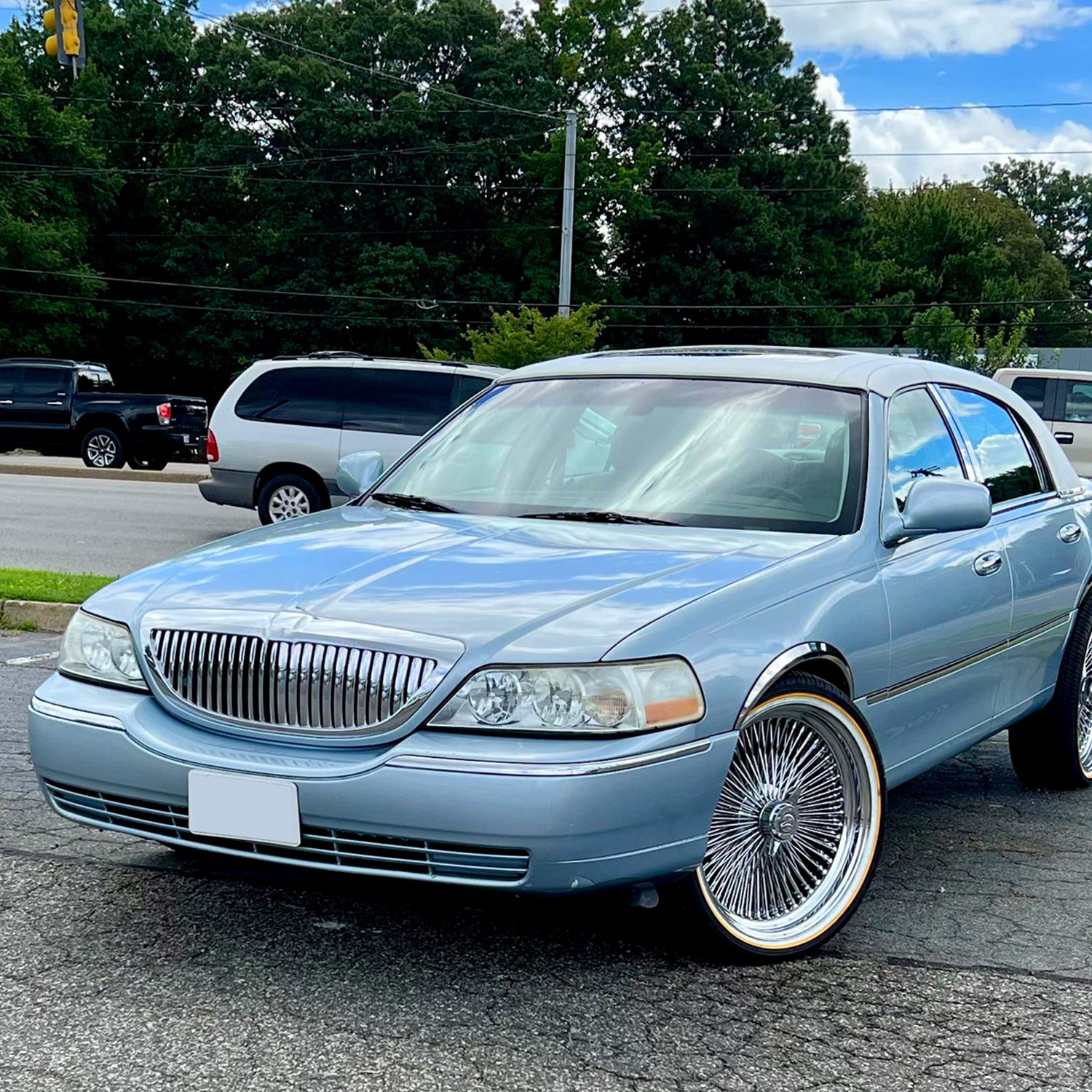 2005-2011 Lincoln Town Car Factory Style Headlights Chrome/Clear Lens