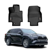 2020-2025 Toyota Highlander Premium Floor Mats Liners First Row Front Black