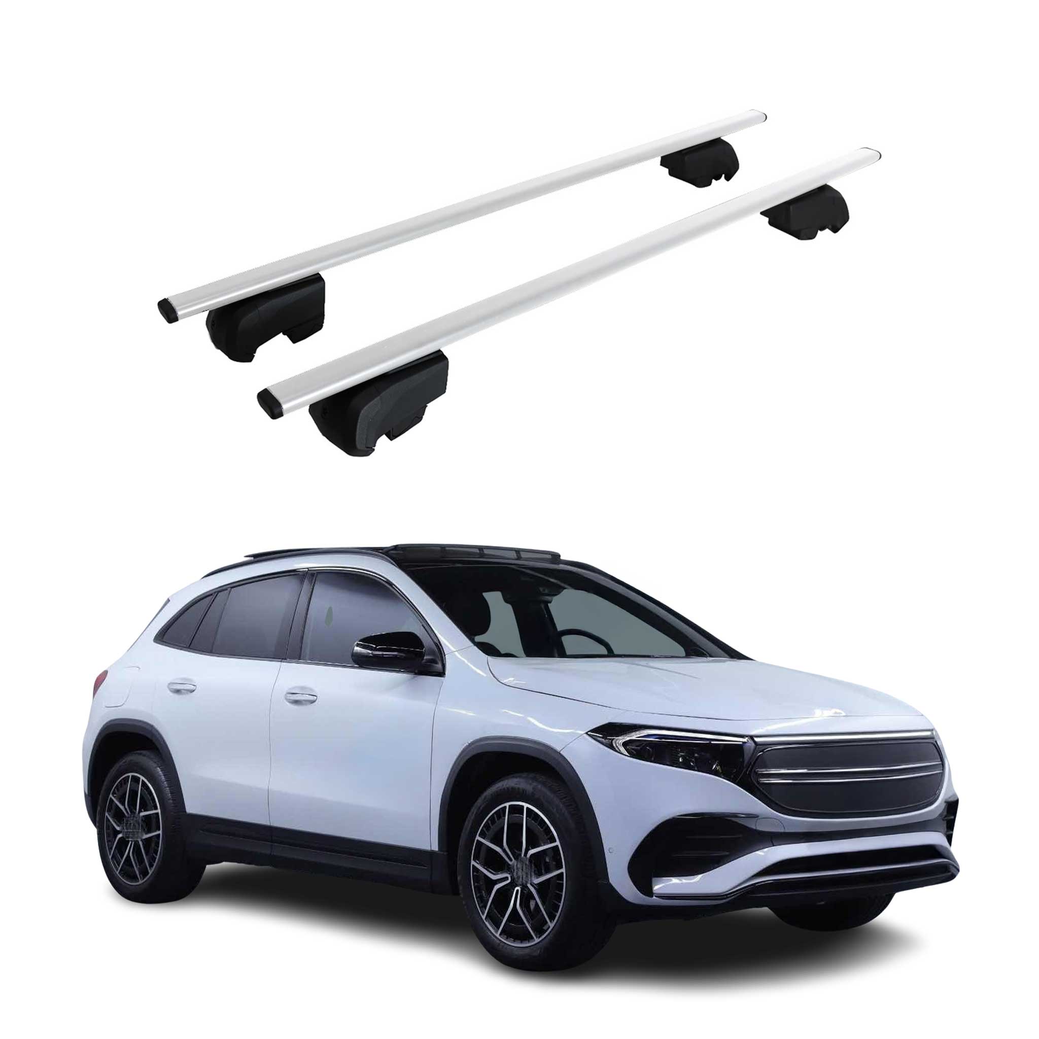 2022-2025 Mercedes EQA Roof Rack Cross Bars Silver