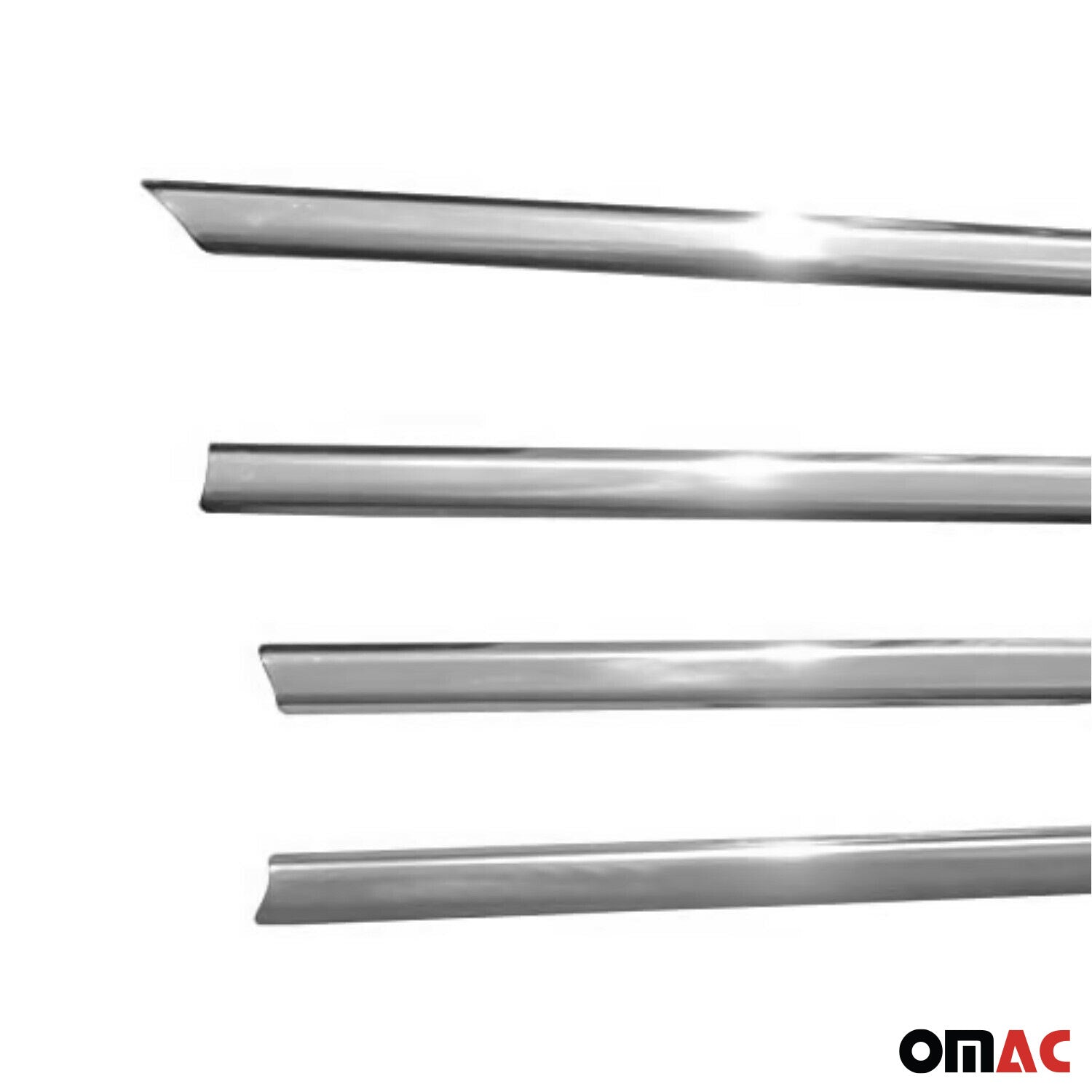 2003-2008 Toyota Corolla Window Molding Trim Streamer Stainless Steel Silver 4 Pcs