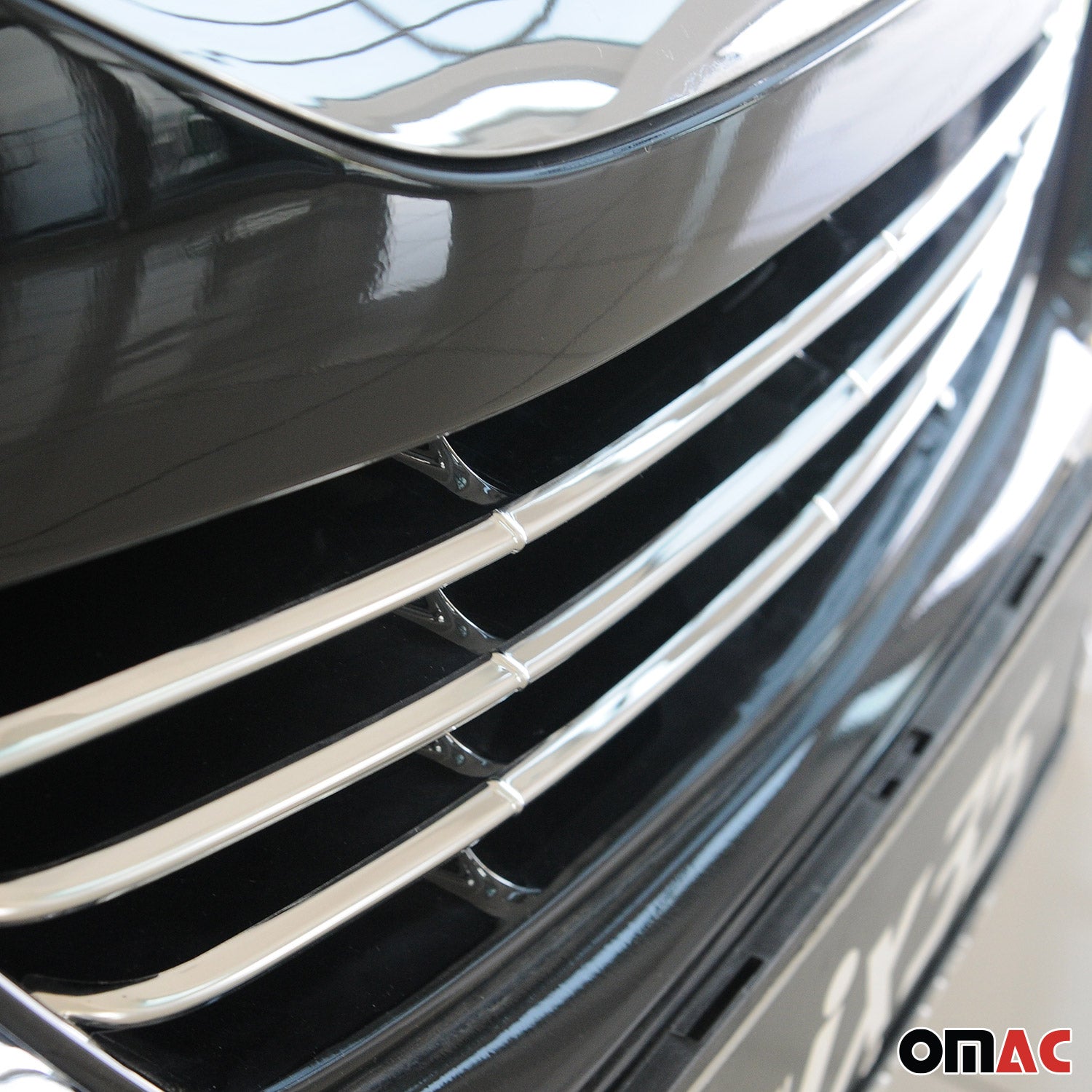 2010-2015 Hyundai Tucson Front Bumper Grill Trim Molding Stainless Steel Silver 3 Pcs