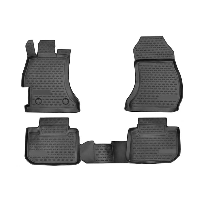 2013-2015 Subaru XV Crosstrek Floor Mats Liners Full Set All Weather Black