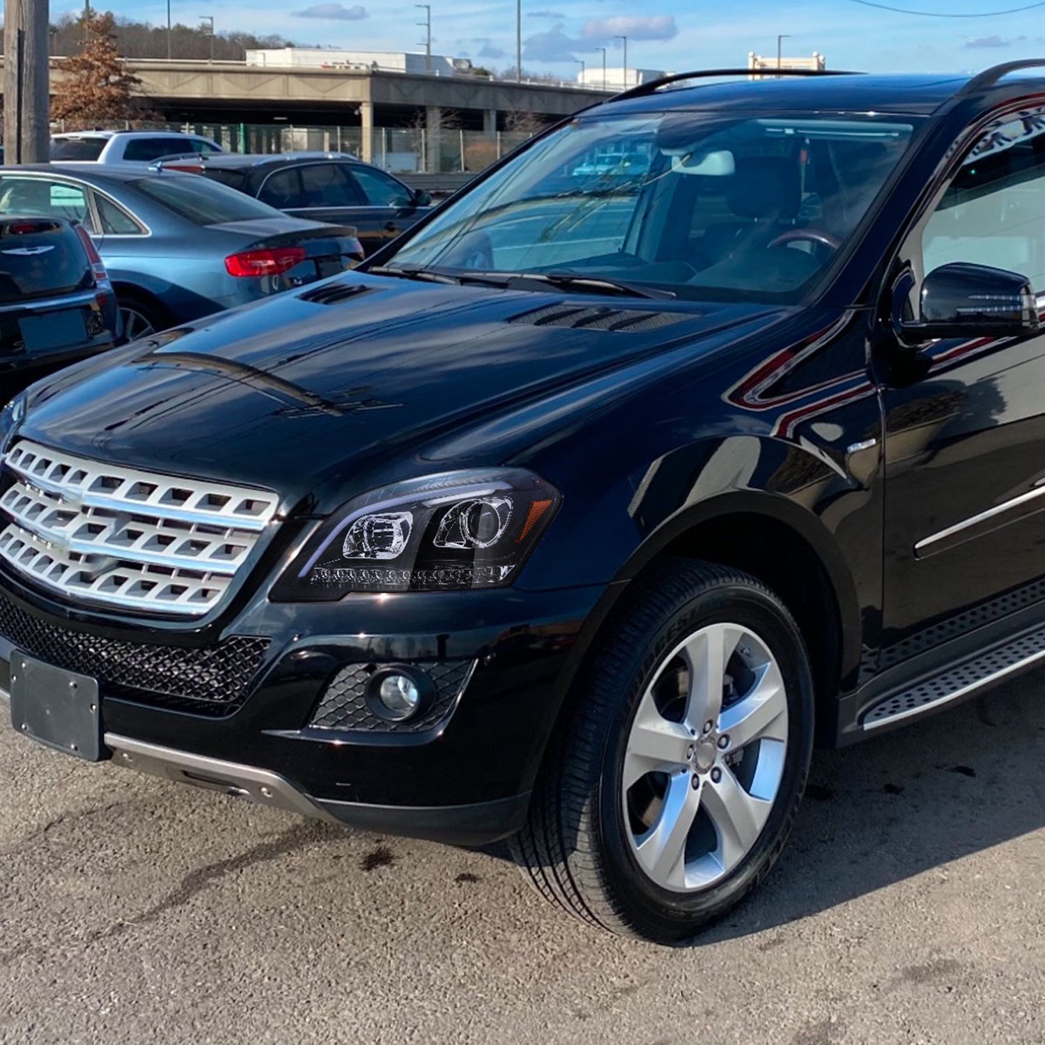 2009-2011 Mercedes Benz W164 ML-Class LED Sequetial Signal Headlights Smoke