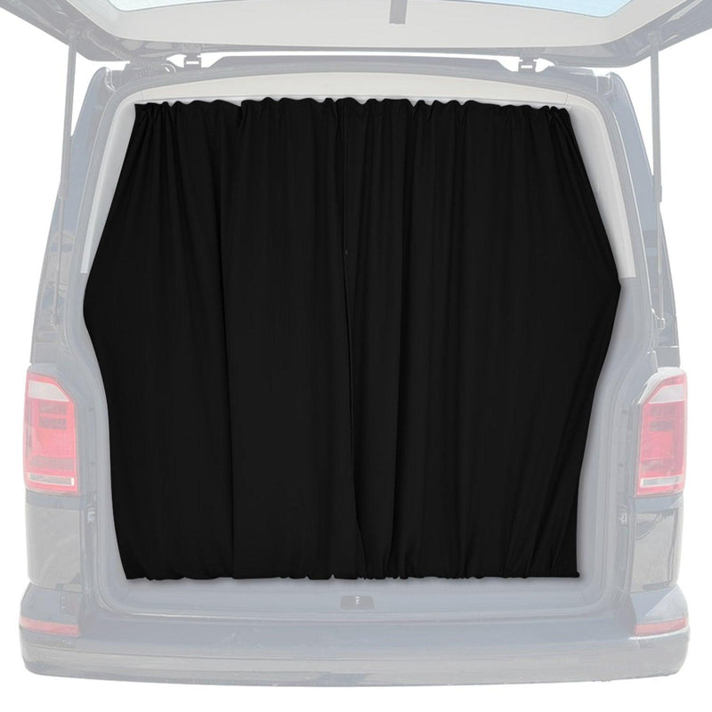 GMC Safari Trunk Tailgate Curtains Black 2 Privacy Curtains